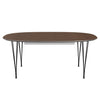 Fritz Hansen Superellipse™ Extendable Table Black/Walnut Veneer, 300x120 Cm