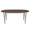 Fritz Hansen Superellipse™ Extendable Table Black/Walnut Veneer With Walnut Table Edge, 300x120 Cm