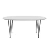 Fritz Hansen Superellipse™ Extendable Table Black/White Fenix Laminates, 270x100 Cm