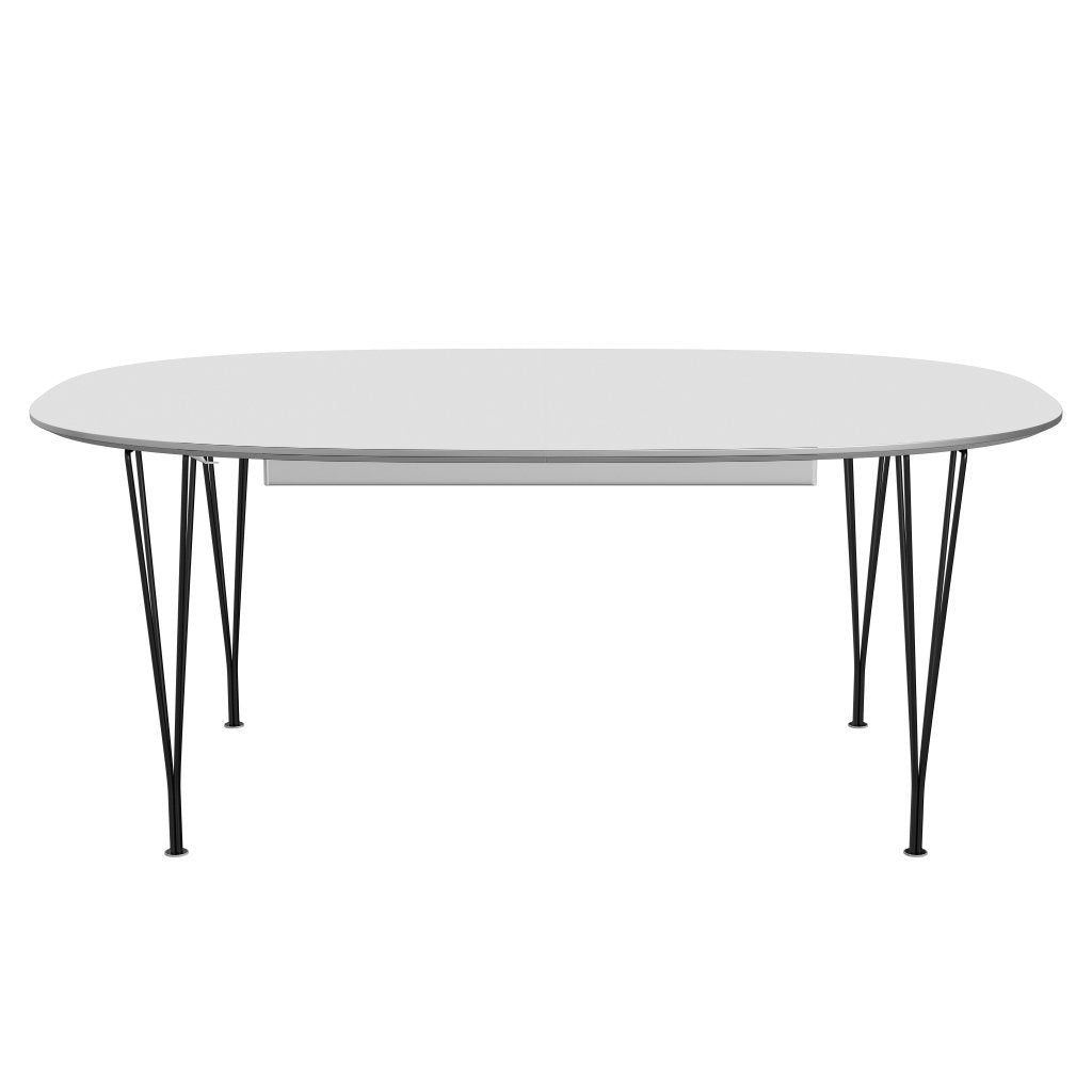 [product_category]-Fritz Hansen Superellipse Extendable Table Black/White Fenix Laminates, 300x120 Cm-Fritz Hansen-B619-FXWHL-SPAL-DRBL-FRI-1