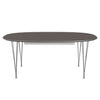 Fritz Hansen Superellipse™ Extendable Table Chrome/Grey Fenix Laminates, 300x120 Cm