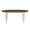 Fritz Hansen Superellipse™ Extendable Table Chrome/Walnut Veneer With Walnut Table Edge, 270x100 Cm