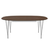 Fritz Hansen Superellipse™ Extendable Table Chrome/Walnut Veneer With Walnut Table Edge, 300x120 Cm