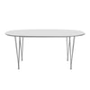 Fritz Hansen Superellipse™ Extendable Table Chrome/White Fenix Laminates, 270x100 Cm