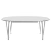 Fritz Hansen Superellipse™ Extendable Table Chrome/White Fenix Laminates, 300x120 Cm