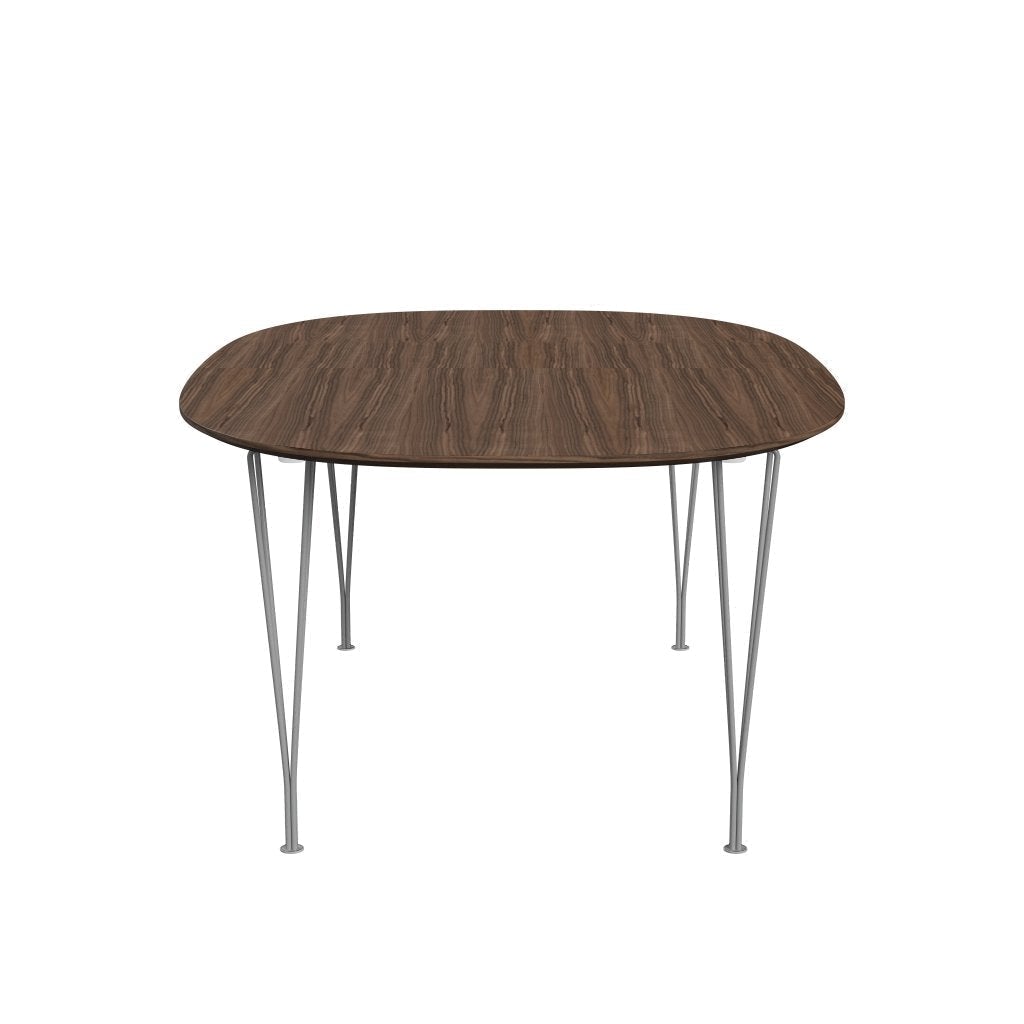 [product_category]-Fritz Hansen Superellipse Extendable Table Grey Powder Coated/Walnut Veneer With Walnut Table Edge, 300x120 Cm-Fritz Hansen-B619-WAL001-WAL001-GRBA-FRI-3