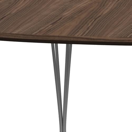 [product_category]-Fritz Hansen Superellipse Extendable Table Grey Powder Coated/Walnut Veneer With Walnut Table Edge, 300x120 Cm-Fritz Hansen-B619-WAL001-WAL001-GRBA-FRI-4