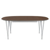 Fritz Hansen Superellipse™ Extendable Table Silvergrey/Walnut Veneer, 300x120 Cm