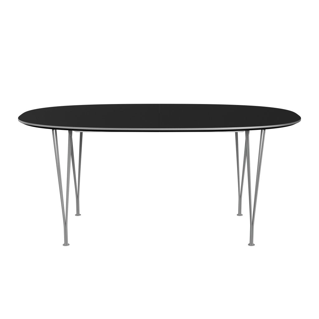 [product_category]-Fritz Hansen Superellipse Extending Table Grey Powder Coated/Black Fenix Laminates, 270x100 Cm-Fritz Hansen-B620-FXBLL-SPAL-GRBA-FRI-1