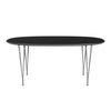Fritz Hansen Superellipse™ Extending Table Grey Powder Coated/Black Fenix Laminates, 270x100 Cm