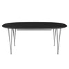Fritz Hansen Superellipse™ Extending Table Grey Powder Coated/Black Fenix Laminates, 300x120 Cm