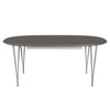 Fritz Hansen Superellipse™ Extending Table Grey Powder Coated/Grey Fenix Laminates, 300x120 Cm