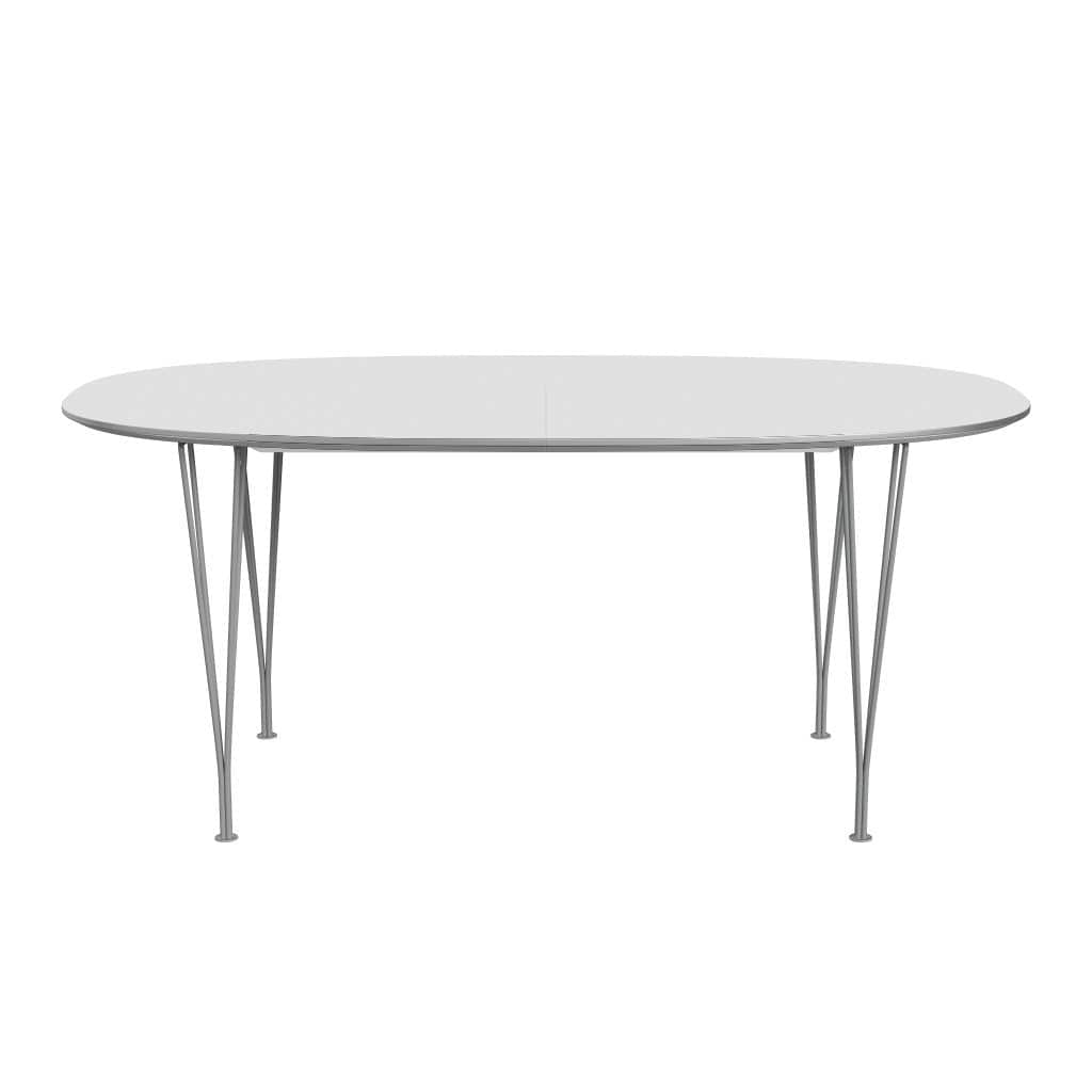 [product_category]-Fritz Hansen Superellipse Extending Table Grey Powder Coated/White Fenix Laminates, 270x100 Cm-Fritz Hansen-B620-FXWHL-SPAL-GRBA-FRI-1