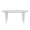 Fritz Hansen Superellipse™ Extending Table Grey Powder Coated/White Fenix Laminates, 270x100 Cm