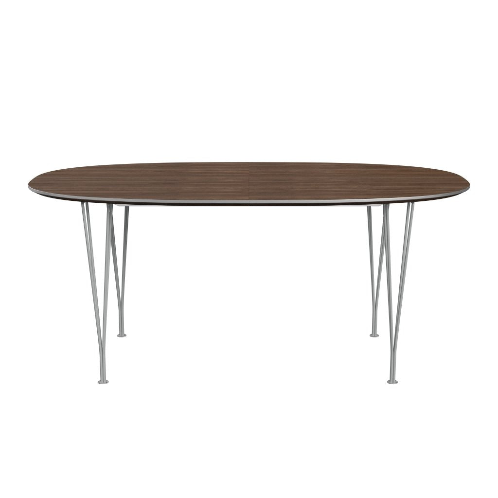 [product_category]-Fritz Hansen Superellipse Extending Table Nine Grey/Walnut Veneer, 270x100 Cm-Fritz Hansen-B620-WAL001-SPAL-DRNIGR-FRI-1
