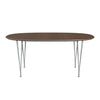 Fritz Hansen Superellipse™ Extending Table Nine Grey/Walnut Veneer, 270x100 Cm