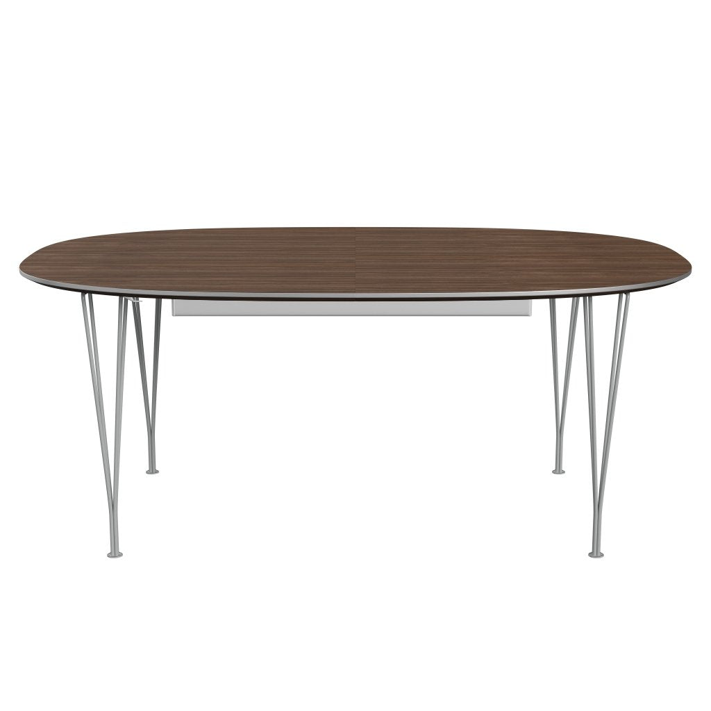 [product_category]-Fritz Hansen Superellipse Extending Table Nine Grey/Walnut Veneer, 300x120 Cm-Fritz Hansen-B619-WAL001-SPAL-DRNIGR-FRI-1