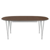 Fritz Hansen Superellipse™ Extending Table Nine Grey/Walnut Veneer, 300x120 Cm