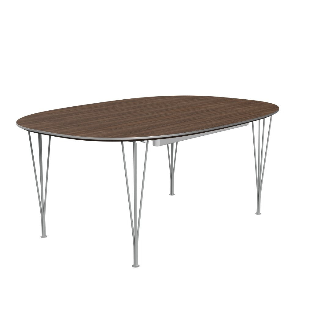 [product_category]-Fritz Hansen Superellipse Extending Table Nine Grey/Walnut Veneer, 300x120 Cm-Fritz Hansen-B619-WAL001-SPAL-DRNIGR-FRI-2