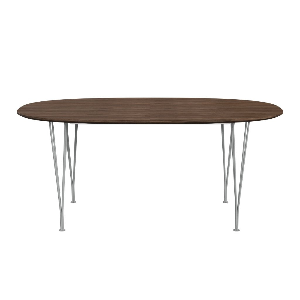 [product_category]-Fritz Hansen Superellipse Extending Table Nine Grey/Walnut Veneer With Walnut Table Edge, 270x100 Cm-Fritz Hansen-B620-WAL001-WAL001-DRNIGR-FRI-1