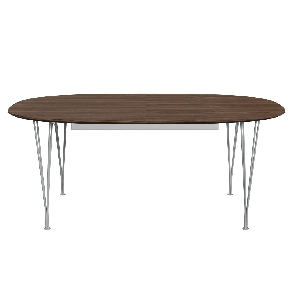 [product_category]-Fritz Hansen Superellipse Extending Table Nine Grey/Walnut Veneer With Walnut Table Edge, 300x120 Cm-Fritz Hansen-B619-WAL001-WAL001-DRNIGR-FRI-1