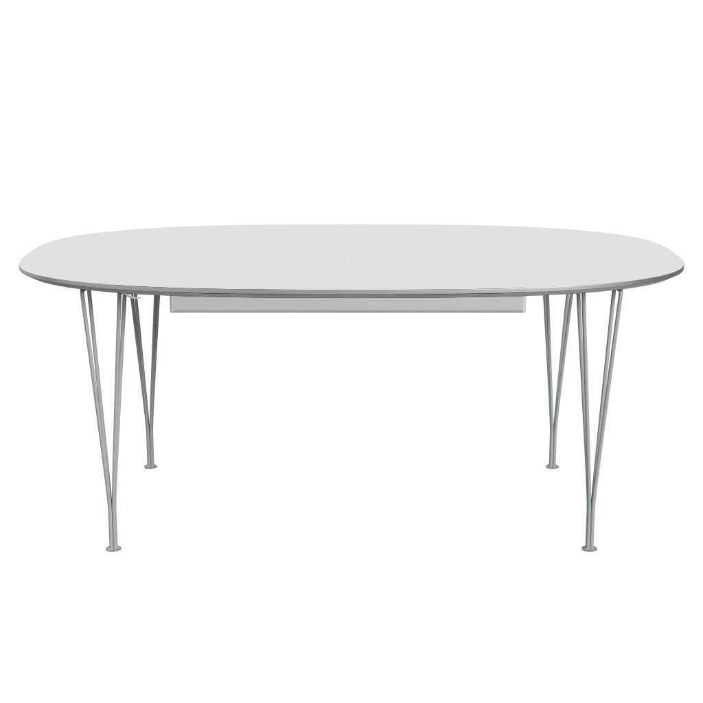 [product_category]-Fritz Hansen Superellipse Extending Table Silvergrey/White Fenix Laminates, 300x120 Cm-Fritz Hansen-B619-FXWHL-SPAL-SIGREY-FRI-1