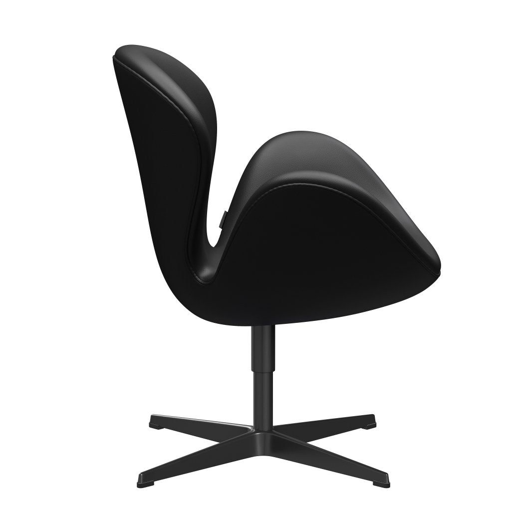[product_category]-Fritz Hansen Swan Lounge Chair, Black Lacquered/Aura Black-Fritz Hansen-3320-CLBLA-BLLA-FRI-3