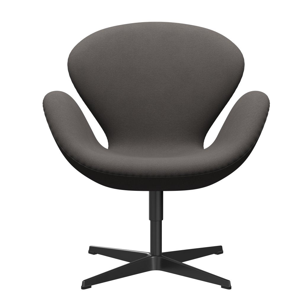 [product_category]-Fritz Hansen Swan Lounge Chair, Black Lacquered/Comfort Dark Grey (60008)-Fritz Hansen-3320-C60008-BLLA-FRI-1