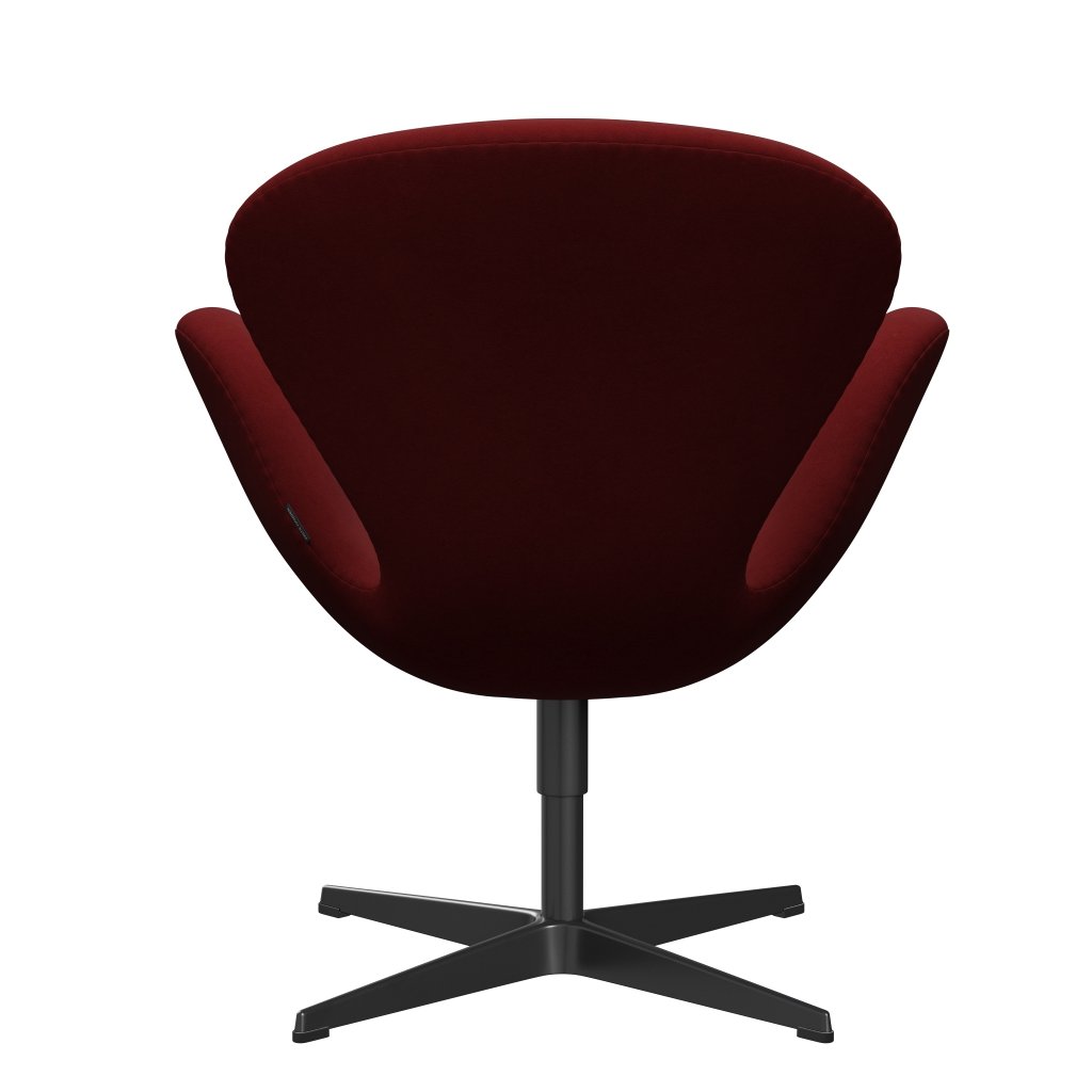 [product_category]-Fritz Hansen Swan Lounge Chair, Black Lacquered/Comfort Dark Red (01153)-Fritz Hansen-3320-C01153-BLLA-FRI-4