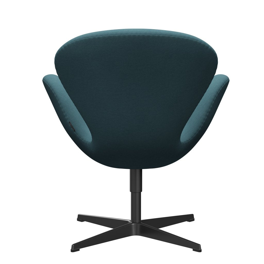 [product_category]-Fritz Hansen Swan Lounge Chair, Black Lacquered/Comfort Light Grey/Blue-Fritz Hansen-3320-C00034-BLLA-FRI-4