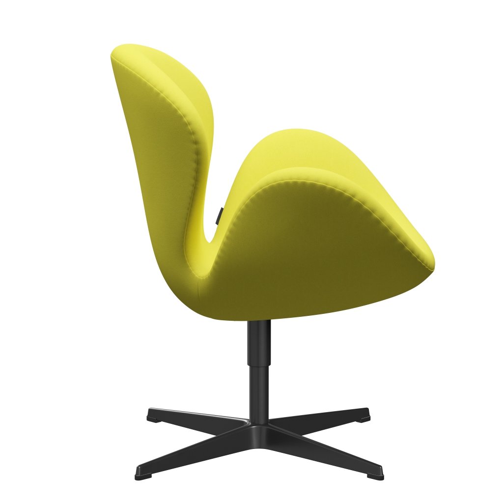 [product_category]-Fritz Hansen Swan Lounge Chair, Black Lacquered/Comfort Light Yellow-Fritz Hansen-3320-C62005-BLLA-FRI-3