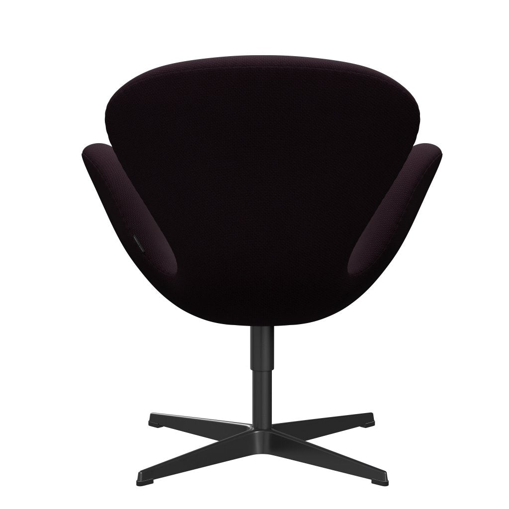 [product_category]-Fritz Hansen Swan Lounge Chair, Black Lacquered/Diablo Plum-Fritz Hansen-3320-DIA301-BLLA-FRI-4