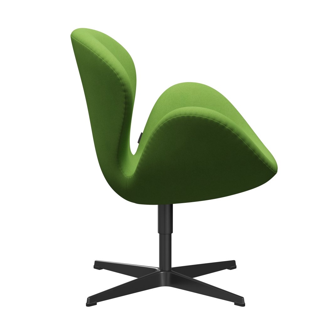 [product_category]-Fritz Hansen Swan Lounge Chair, Black Lacquered/Divina Lime Light-Fritz Hansen-3320-DIV956-BLLA-FRI-3