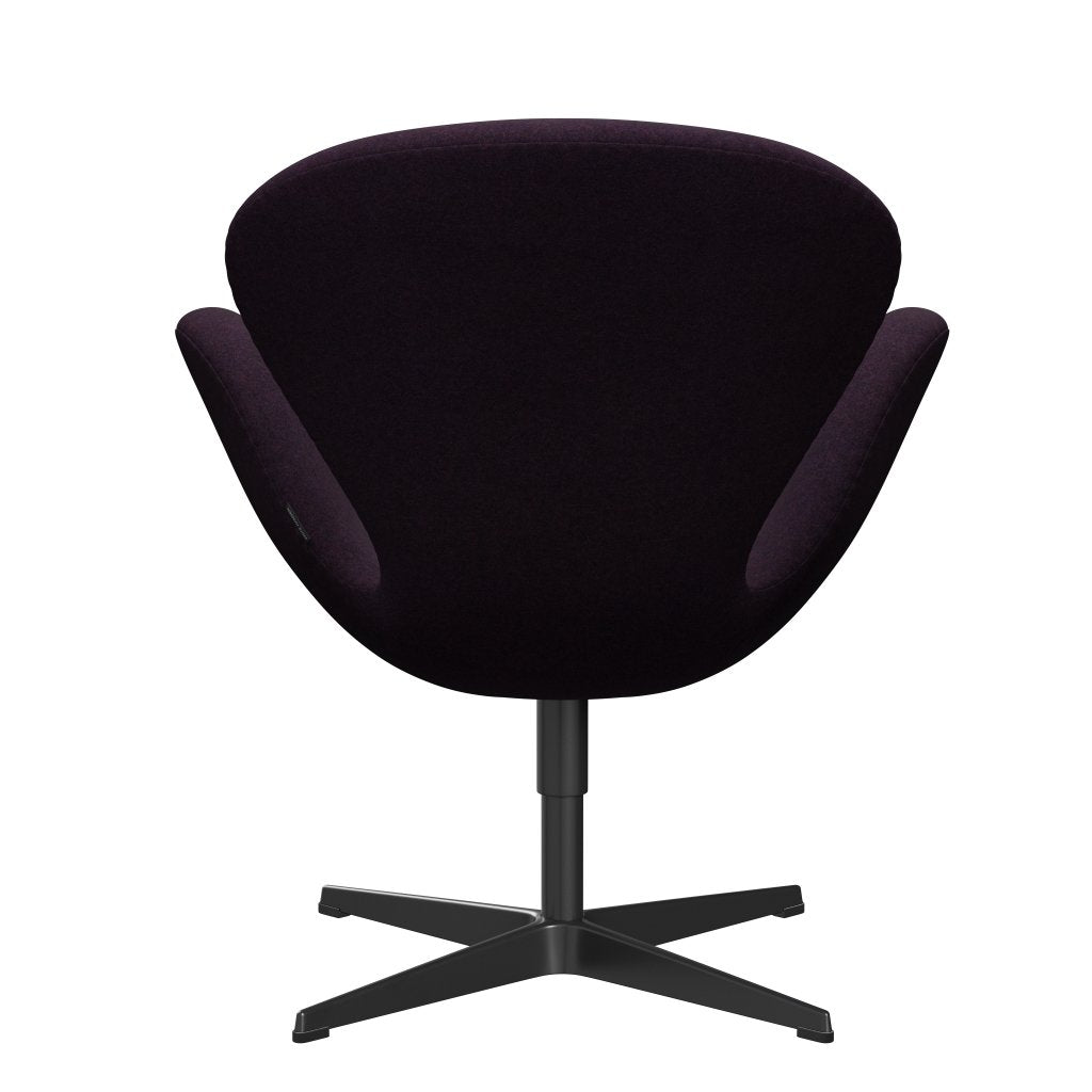 [product_category]-Fritz Hansen Swan Lounge Chair, Black Lacquered/Divina Md Aubergine-Fritz Hansen-3320-DMD683-BLLA-FRI-4