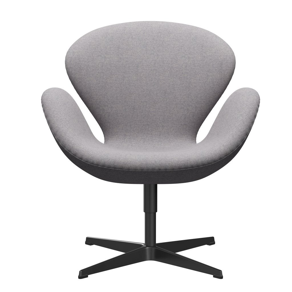 [product_category]-Fritz Hansen Swan Lounge Chair, Black Lacquered/Divina Md Cool Light Grey-Fritz Hansen-3320-DMD713-BLLA-FRI-1