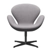 Fritz Hansen Swan™ Lounge Chair, Black Lacquered/Divina Md Cool Light Grey