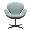Fritz Hansen Swan™ Lounge Chair, Black Lacquered/Divina Md Mint