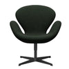 Fritz Hansen Swan™ Lounge Chair, Black Lacquered/Divina Md Moss Green