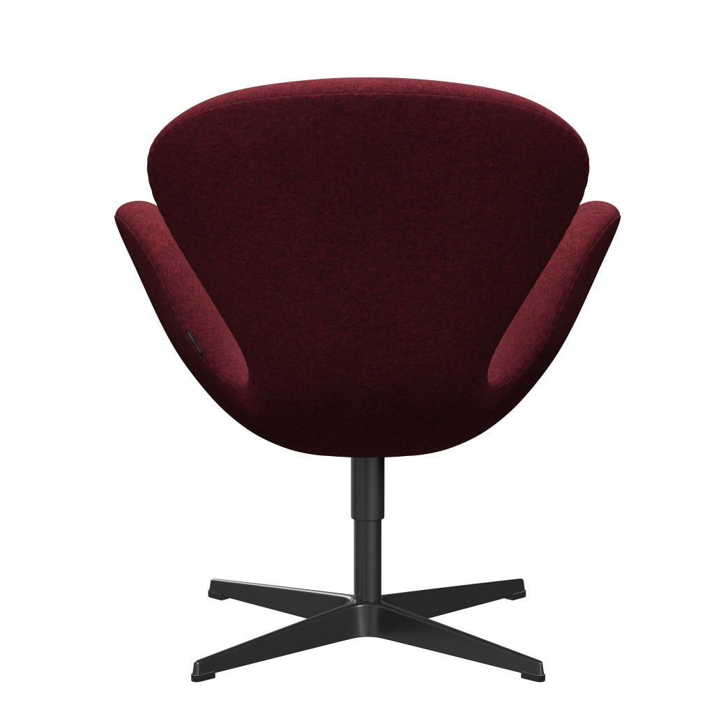 [product_category]-Fritz Hansen Swan Lounge Chair, Black Lacquered/Divina Md Raspberry-Fritz Hansen-3320-DMD633-BLLA-FRI-4