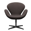  Swan™ Lounge Chair Black Lacquered/Divina Pastel Brown