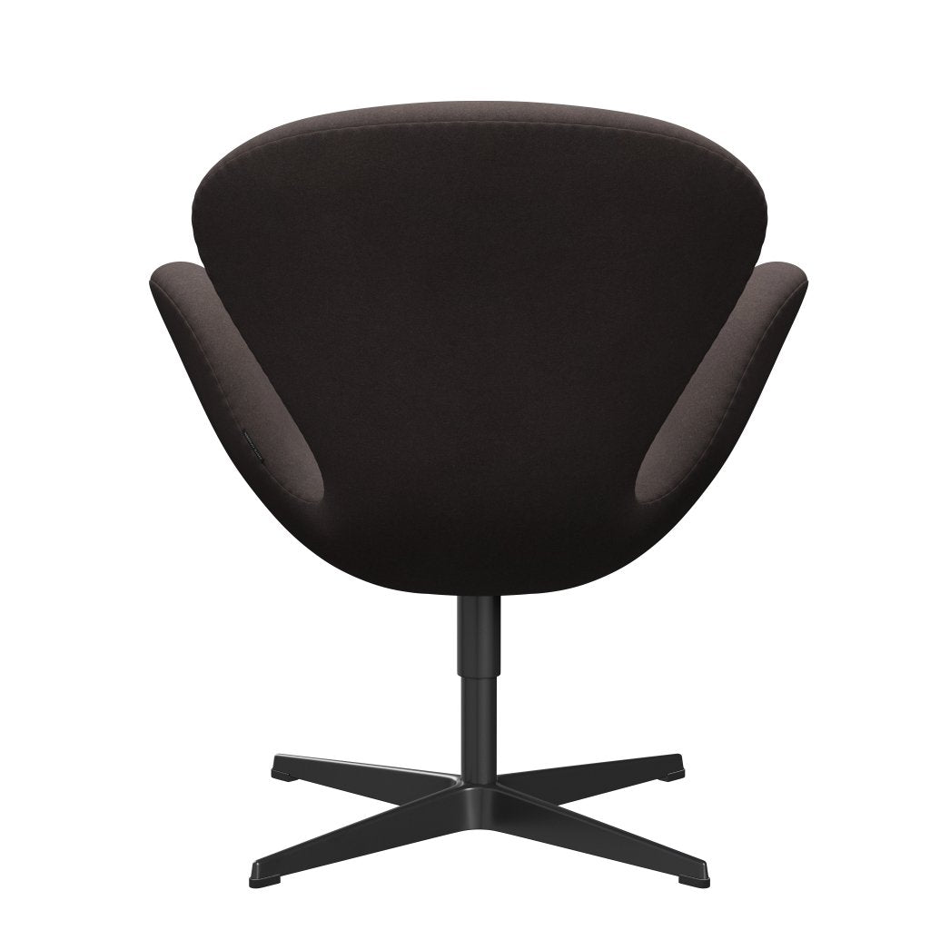 [product_category]-Fritz Hansen Swan Lounge Chair, Black Lacquered/Divina Pastel Brown-Fritz Hansen-3320-DIV691-BLLA-FRI-4