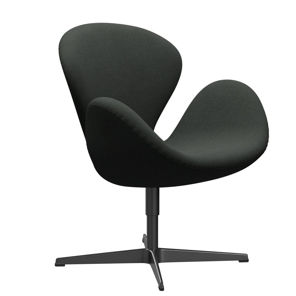 [product_category]-Fritz Hansen Swan Lounge Chair, Black Lacquered/Fiord Black Multicoloured-Fritz Hansen-3320-FIO991-BLLA-FRI-2