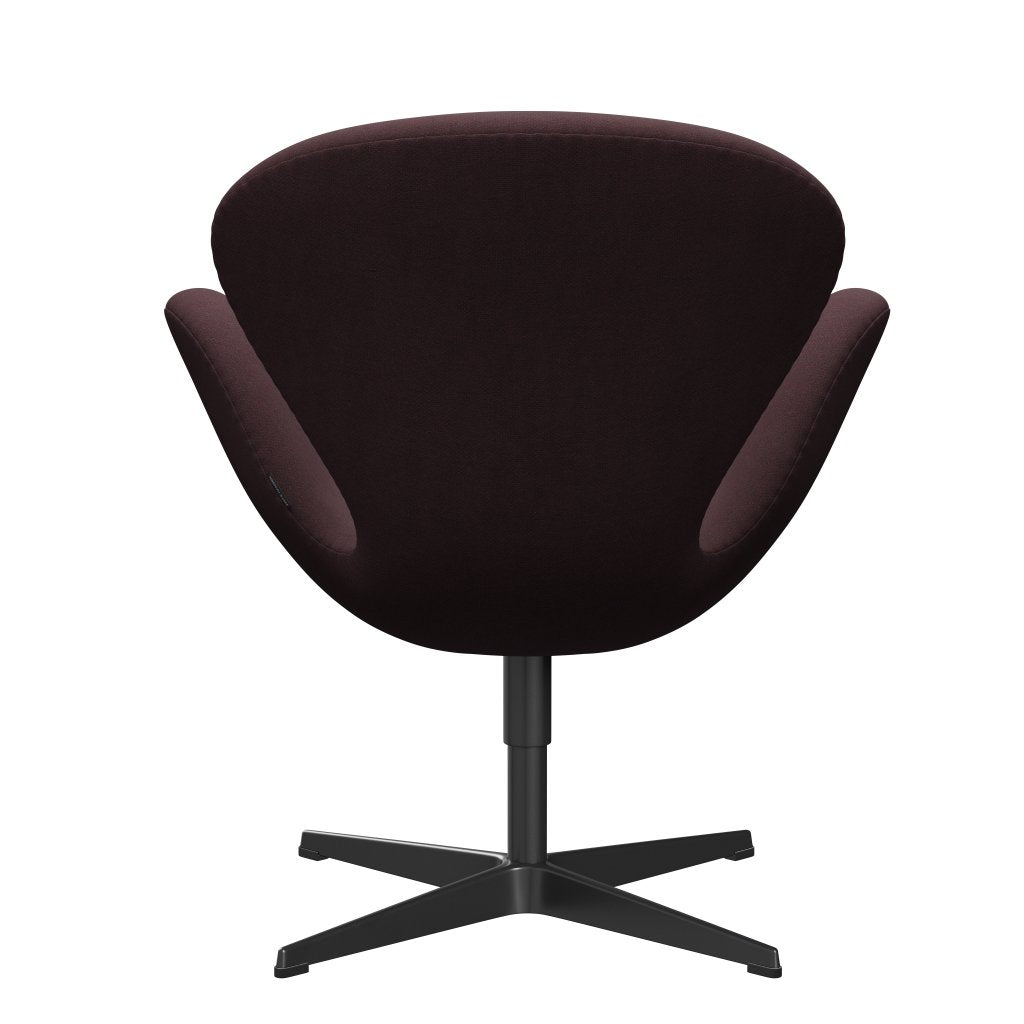 [product_category]-Fritz Hansen Swan Lounge Chair, Black Lacquered/Fiord Burgundy-Fritz Hansen-3320-FIO591-BLLA-FRI-4