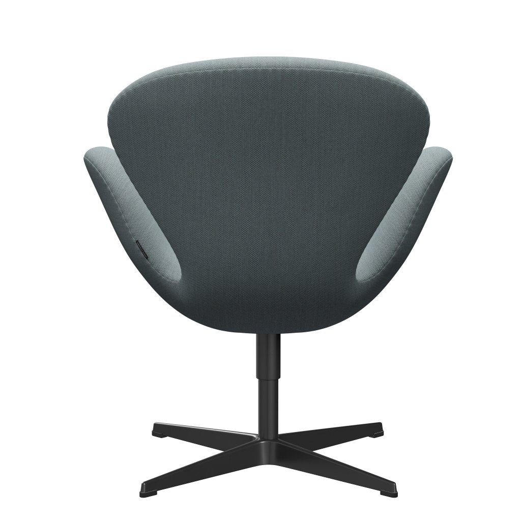 [product_category]-Fritz Hansen Swan Lounge Chair, Black Lacquered/Fiord Green/Blue/Stone-Fritz Hansen-3320-FIO821-BLLA-FRI-4