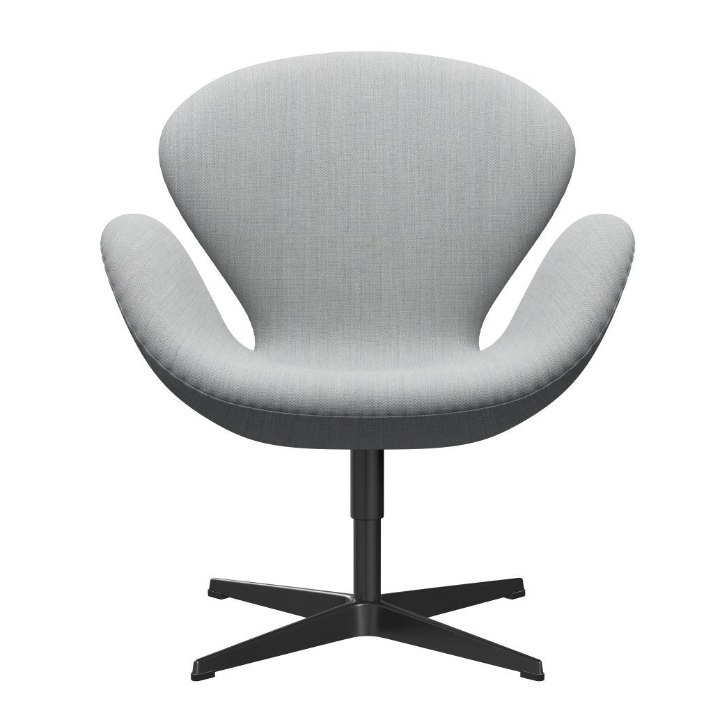 [product_category]-Fritz Hansen Swan Lounge Chair, Black Lacquered/Fiord Grey/Medium Grey-Fritz Hansen-3320-FIO121-BLLA-FRI-1