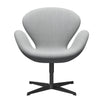 Fritz Hansen Swan™ Lounge Chair, Black Lacquered/Fiord Grey/Medium Grey