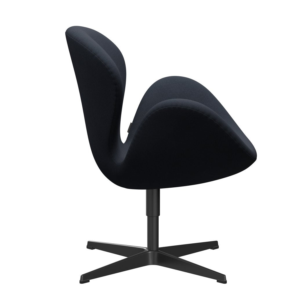 [product_category]-Fritz Hansen Swan Lounge Chair, Black Lacquered/Fiord Midnight Blue-Fritz Hansen-3320-FIO782-BLLA-FRI-3