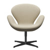 Fritz Hansen Swan™ Lounge Chair, Black Lacquered/Fiord Natural Sand