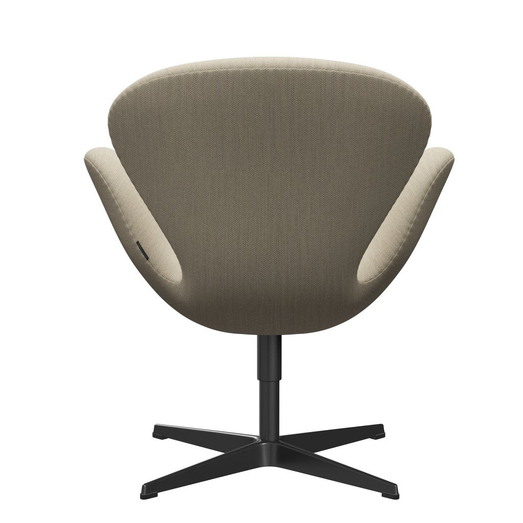 [product_category]-Fritz Hansen Swan Lounge Chair, Black Lacquered/Fiord Natural Sand-Fritz Hansen-3320-FIO322-BLLA-FRI-4