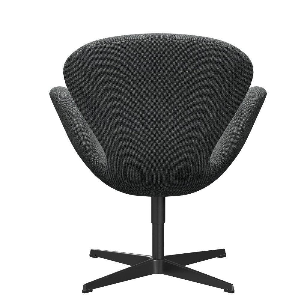 [product_category]-Fritz Hansen Swan Lounge Chair, Black Lacquered/Hallingdal White Black-Fritz Hansen-3320-HAL166-BLLA-FRI-4